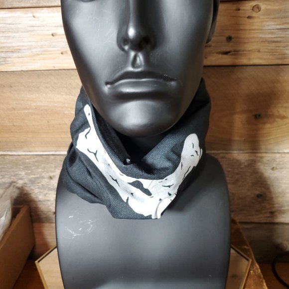 Unisex White Skull Face Tube Mask Neck GAITER Dust Shield Seamless Bandana - Picture 4 of 6
